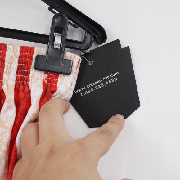 Vintage 90s NWT Crazee Wear Shorts Mens Medium American Flag Relaxed Fit patriot - Picture 4 of 9